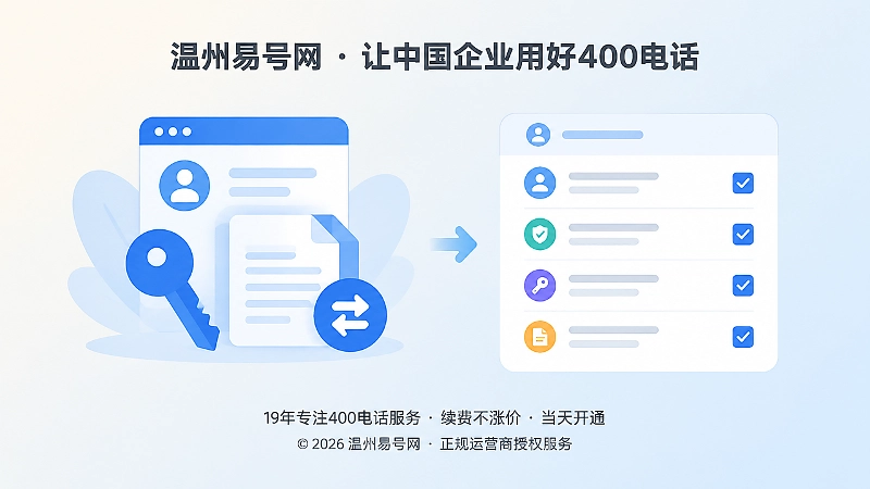 企业400电话管理账户与权限交接